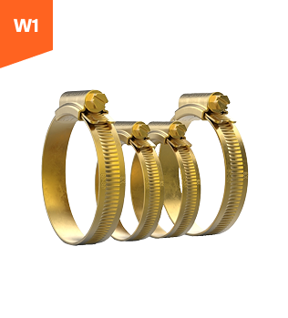 Zinc plated worm drive serrated clamp